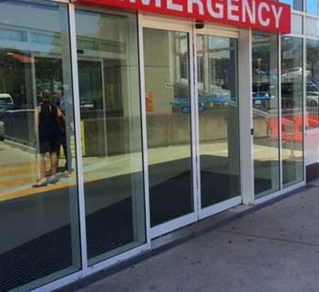 framed aluminum doors